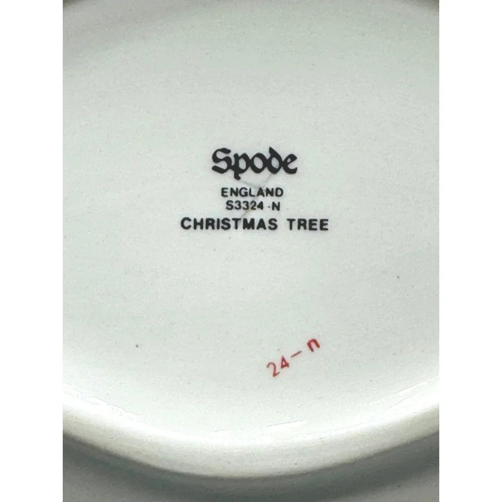 Spode Oval Christmas Tree Pickle Dish S3324 N Earthenware Serving Bowl